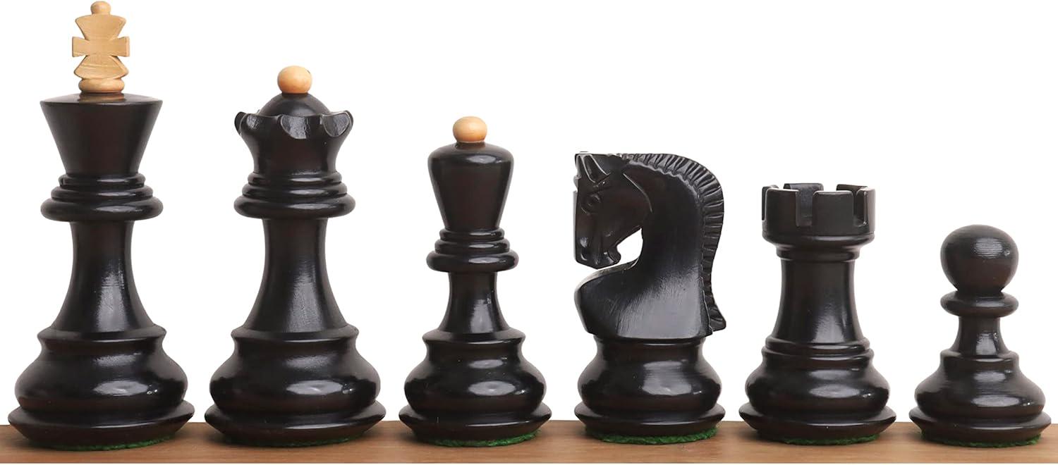 Handcrafted Russian Zagreb Chess Pieces – 2.6” Weighted Ebonised Boxwood Set | ChessCraftman