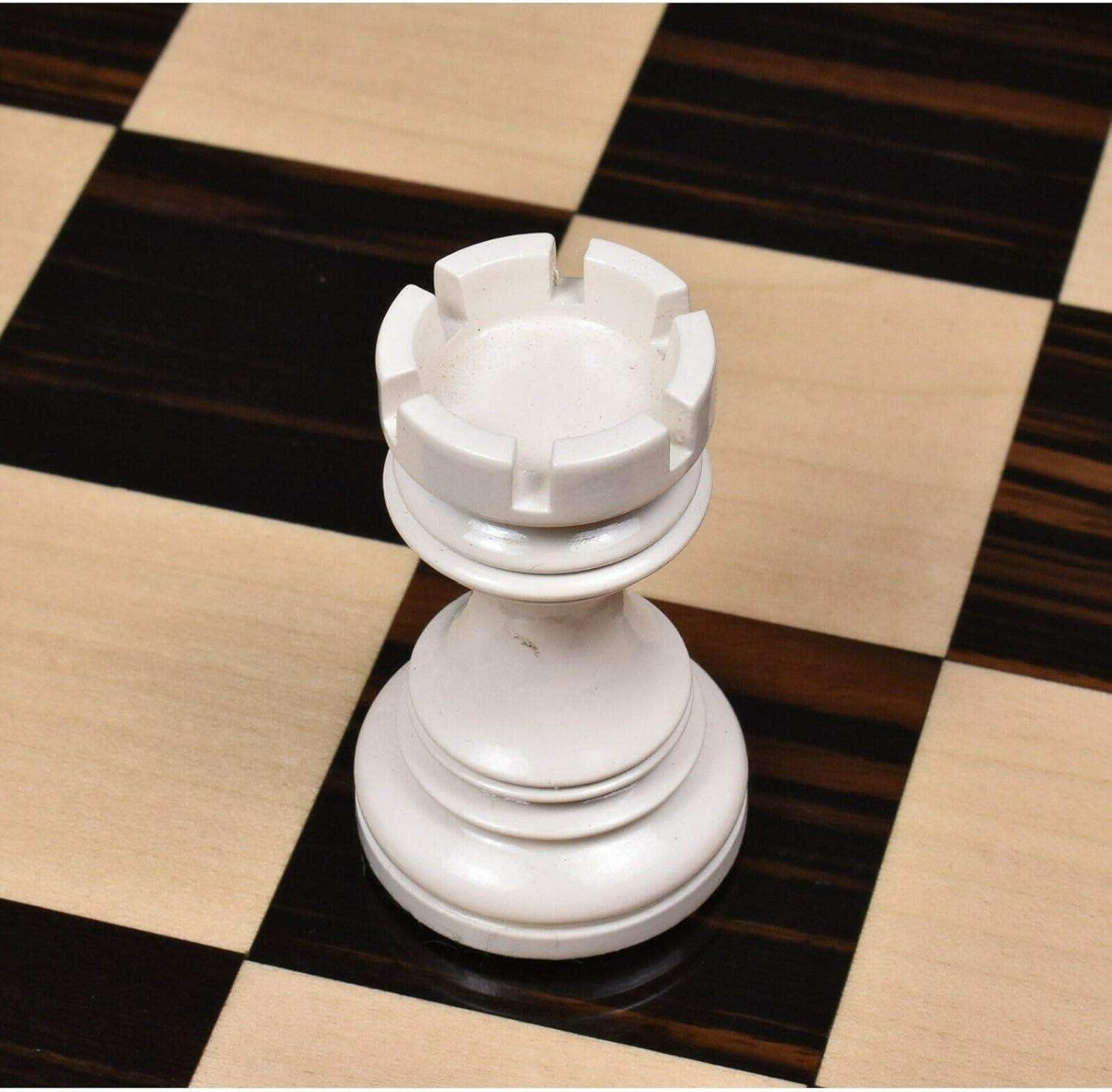 4.1" Stallion Staunton Luxury Chess Piece only Set-Red & White Lacquered Boxwood