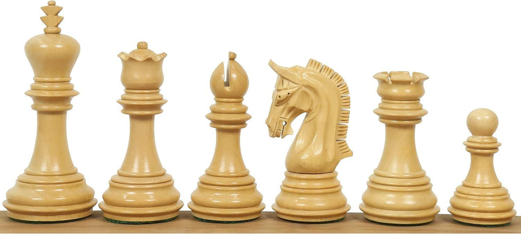 3.8" Imperial Staunton Chess Pieces Only Set - Weighted Bud Rose Wood