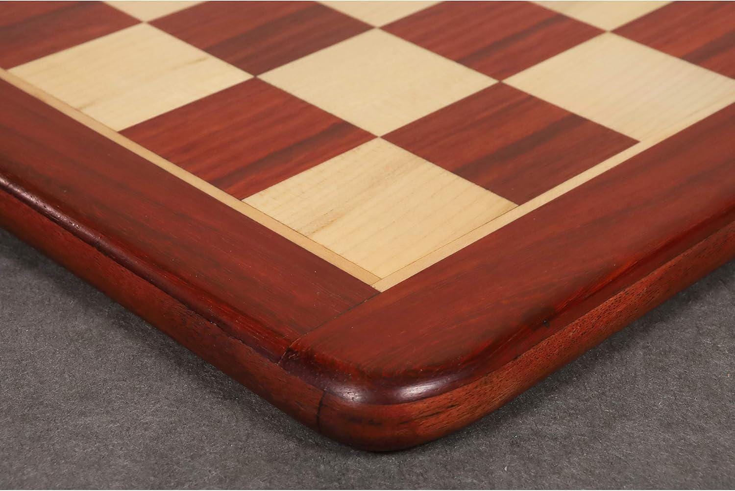 21" Bud Rosewood & Maple Wood Chess Board with 55 mm Wooden Square