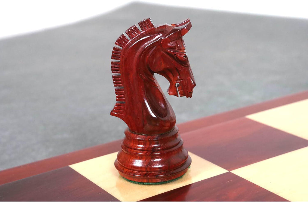 3.8" Imperial Staunton Chess Pieces Only Set - Weighted Bud Rose Wood