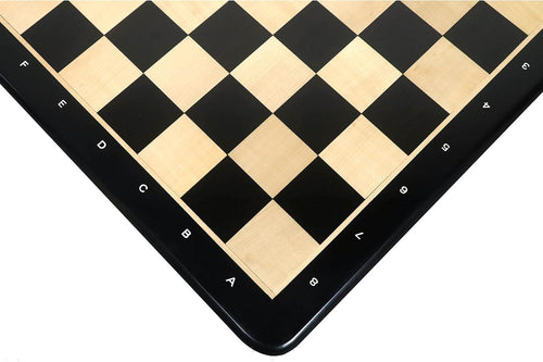 19" Ebony Wood & Maple Wood Chess Board - Square of 50 mm -Algebraic Notations