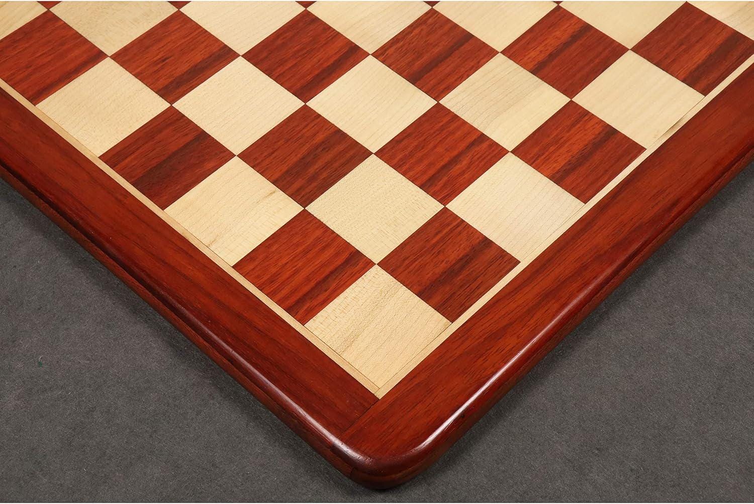 19" Bud Rosewood & Maple Wood Chess Board - 50 mm Square