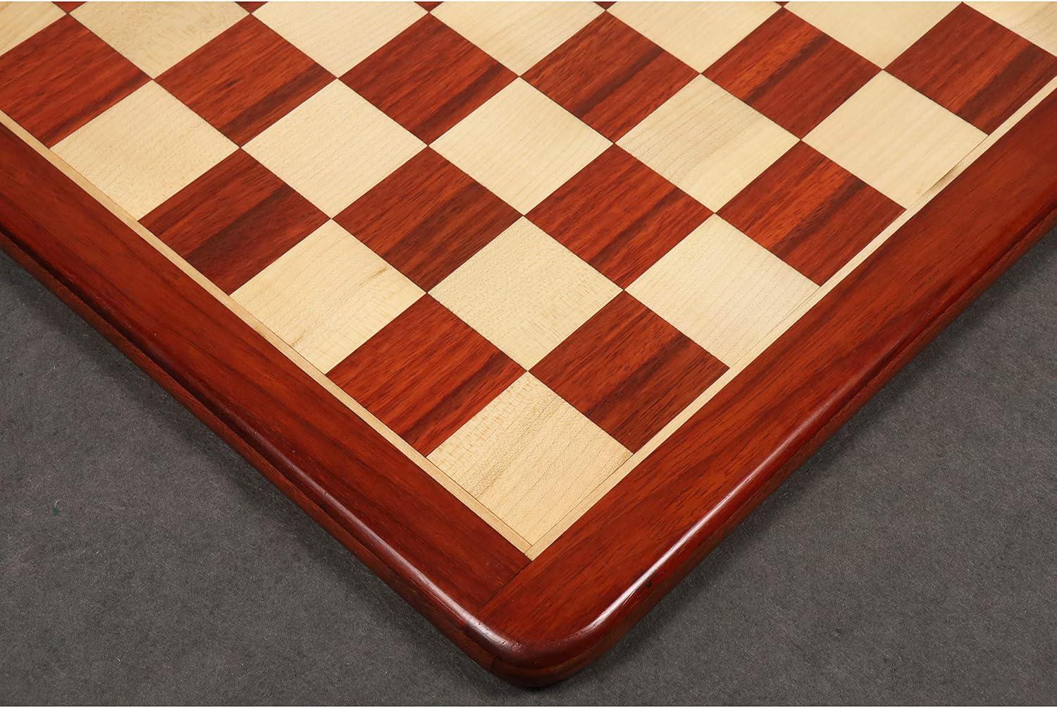 21" Bud Rosewood & Maple Wood Chess Board with 55 mm Wooden Square