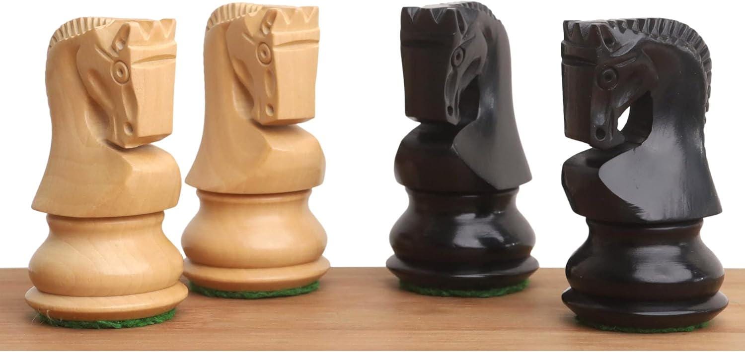 Handcrafted Russian Zagreb Chess Pieces – 2.6” Weighted Ebonised Boxwood Set | ChessCraftman