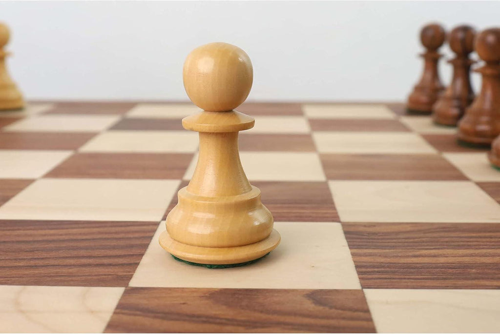 Professional Staunton Chess Pieces Only, Sheesham and Boxwood Wooden Chess Set, 4.1-in King, Tournament Chess Set, Weighted Chess Pieces