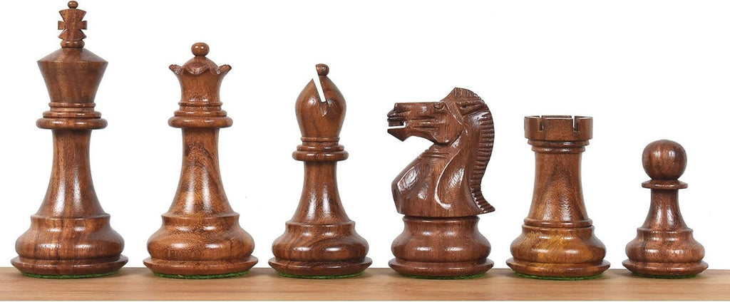 3.6" Professional Staunton Chess Pieces Only Set - Golden Rosewood - Weighted Chessmen