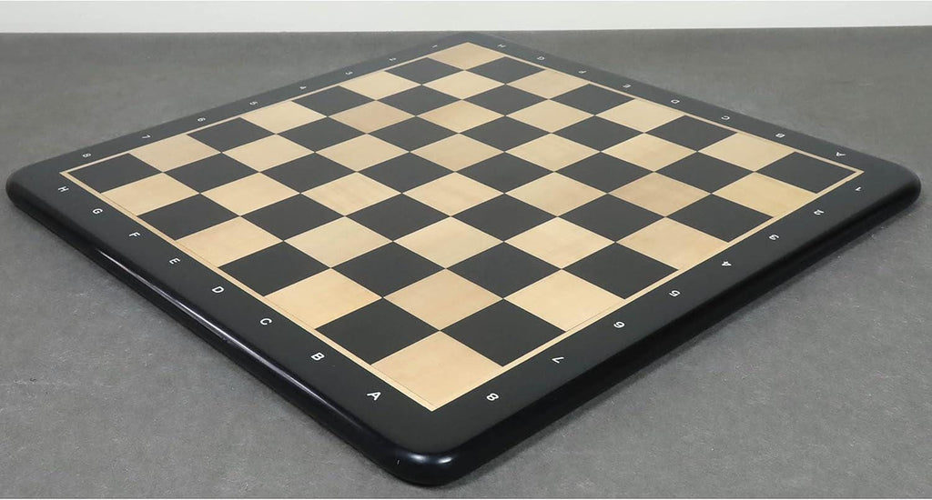 21" Ebony Wood & Maple Wood Chess Board - Square of 55 mm -Algebraic Notations