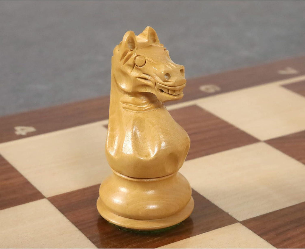 3.75" Queens Gambit Staunton Chess Pieces Only Set - Weighted Golden Rosewood