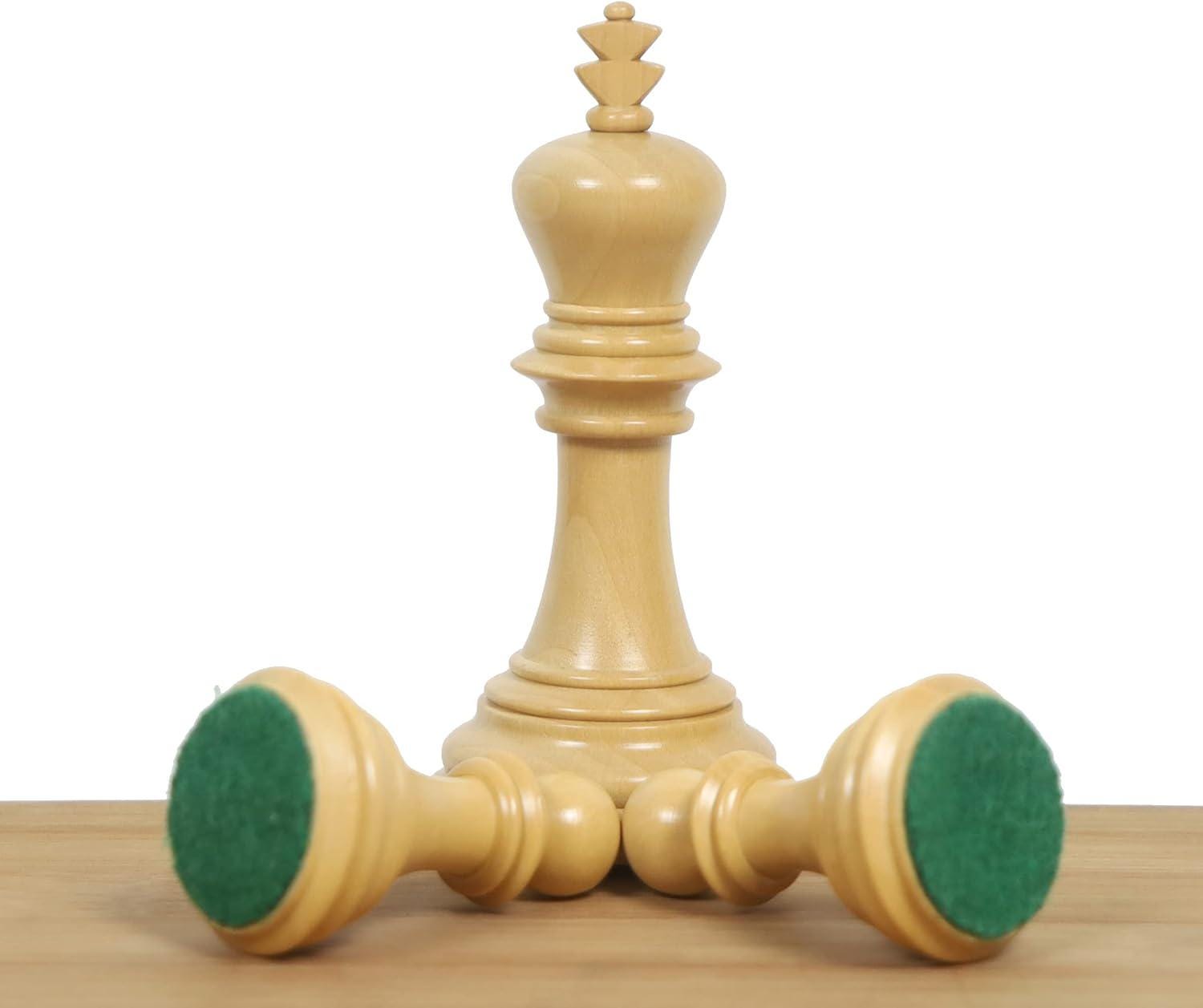 3.8" Imperial Staunton Chess Pieces Only Set - Weighted Bud Rose Wood