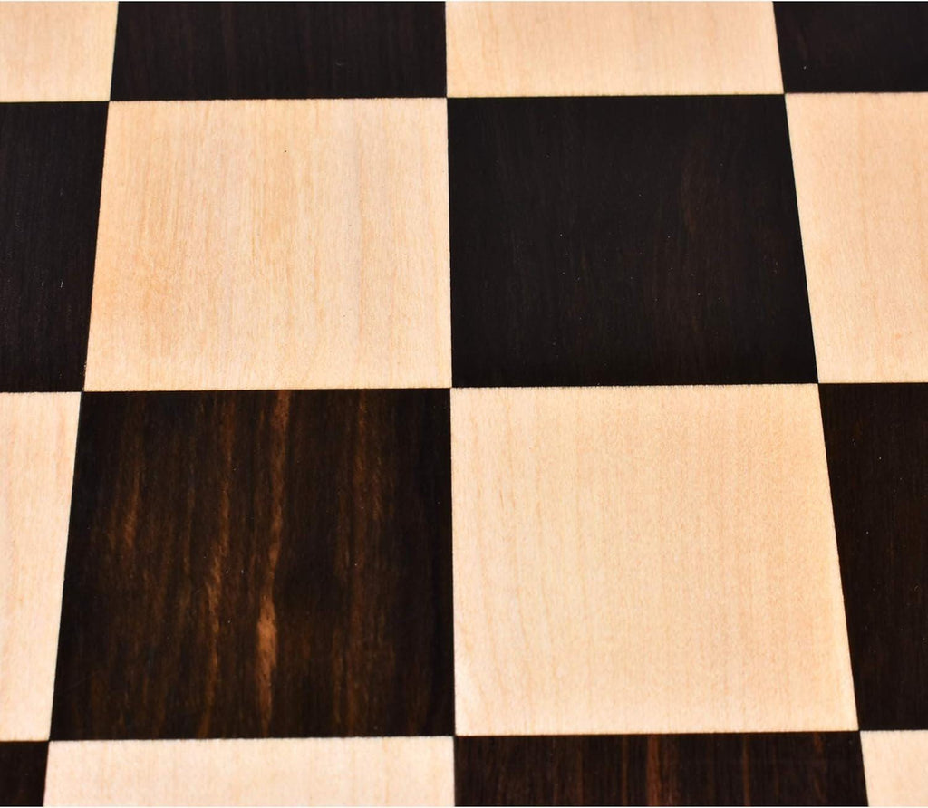 Chess Board 19 inches Large Solid Inlaid Ebony & Maple Wood Chess Board - Square of 50 mm