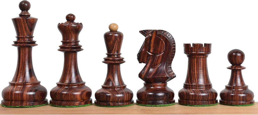 1970s' Dubrovnik Chess Pieces Only Set- Triple Weighted Rosewood - 3.8" King
