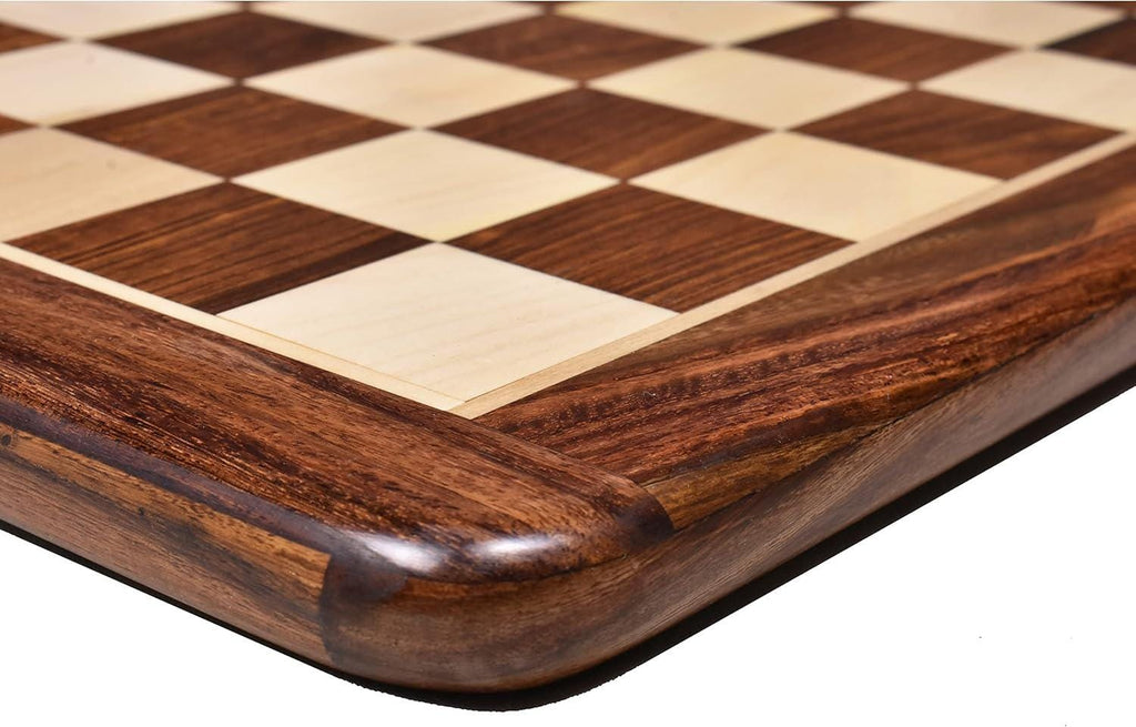 17" Wooden Inlaid Chess Board – Golden Rosewood & Maple | 45mm Squares for Standard Chess Pieces
