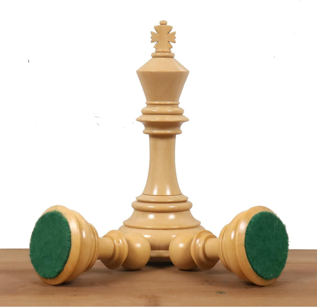 4.6" Rare Columbian Triple Weighted Luxury Chess Pieces Only Set -Bud Rose Wood