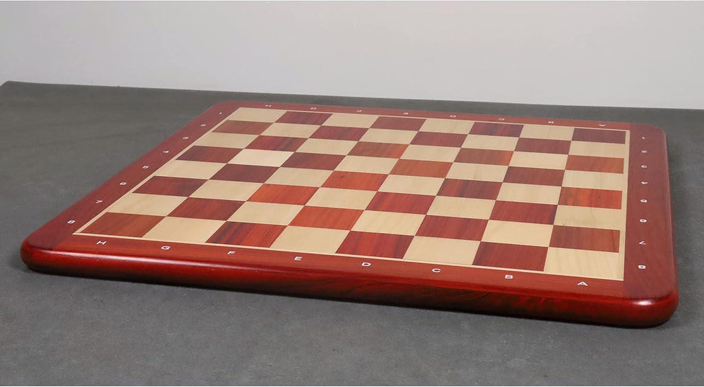 21" Bud Rosewood & Maple Chess Board - 50 mm Square- Algebraic Notations