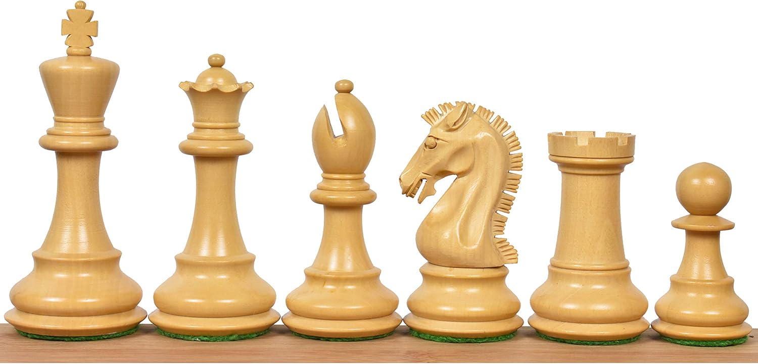 Craftsman Knight Staunton Chess Pieces Only Chess Set, Rosewood Wooden Chess Set, 3.9-in King, Double Weighted Chess Pieces (2.65 lbs)