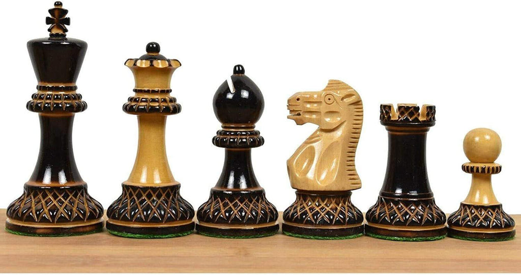 Parker Staunton Chess Pieces Only Chess Set, Boxwood Carved Wooden Chess Set, 3.9-in King, Gloss Chess Pieces (2.43 lbs)