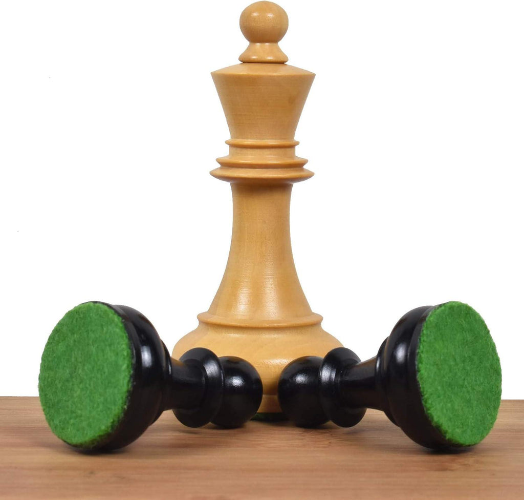 1970s' Dubrovnik Chess Pieces Only Set- Triple Weighted Ebony Wood - 3.8" King