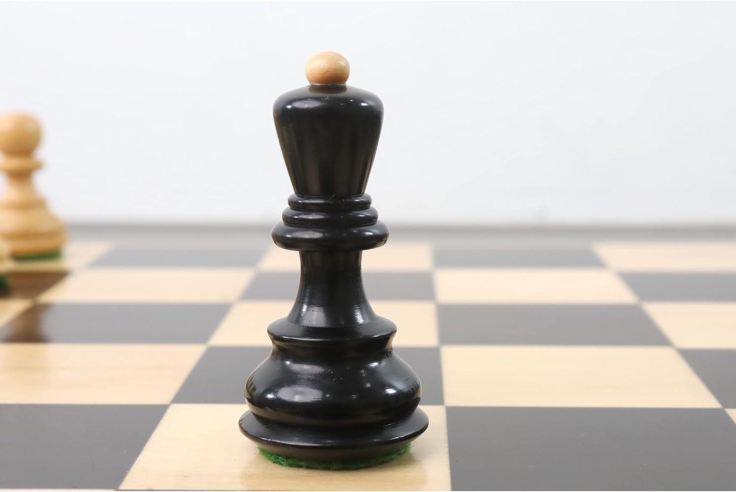 Handcrafted Russian Zagreb Chess Pieces – 2.6” Weighted Ebonised Boxwood Set | ChessCraftman