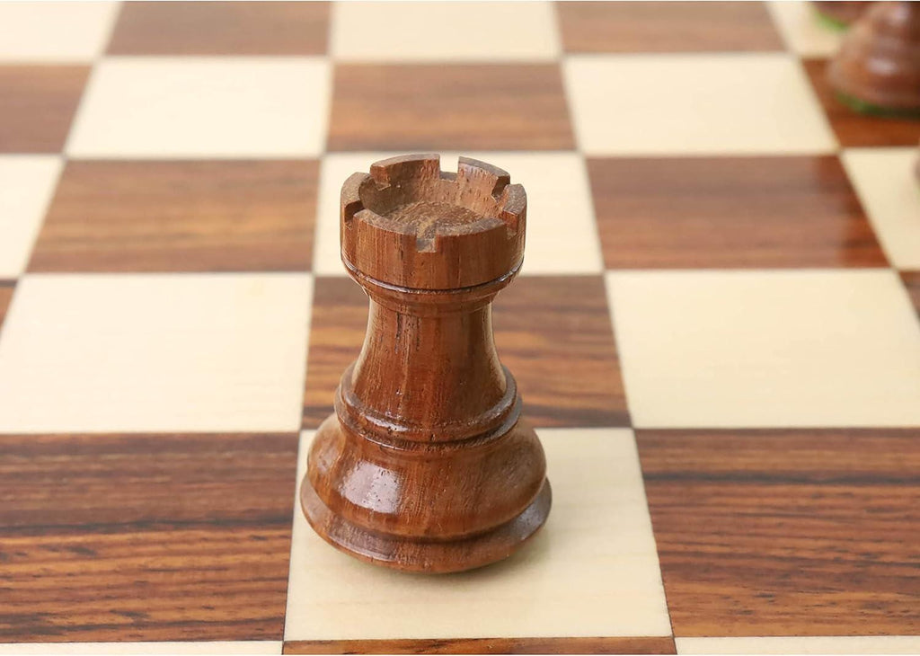 Russian Zagreb Wooden Chess Pieces Set – 2.6” Weighted Staunton Style in Golden Rosewood & Boxwood | ChessCraftman