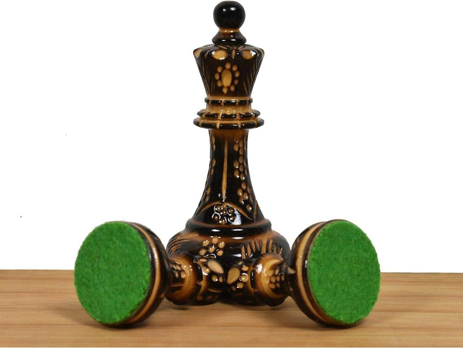 1970s' Dubrovnik Chess Pieces Only Set - Hand Carved Lacquered Boxwood-3.8" King