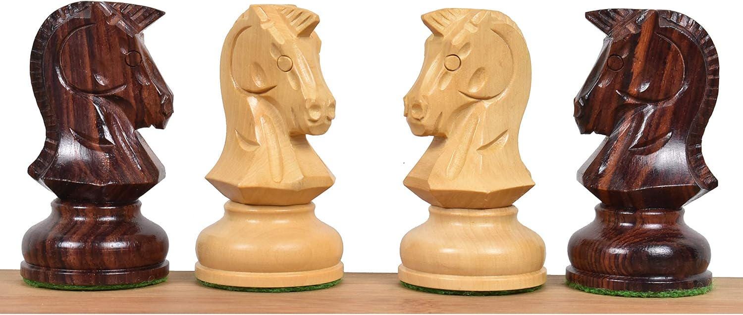 1970s' Dubrovnik Chess Pieces Only Set- Triple Weighted Rosewood - 3.8" King