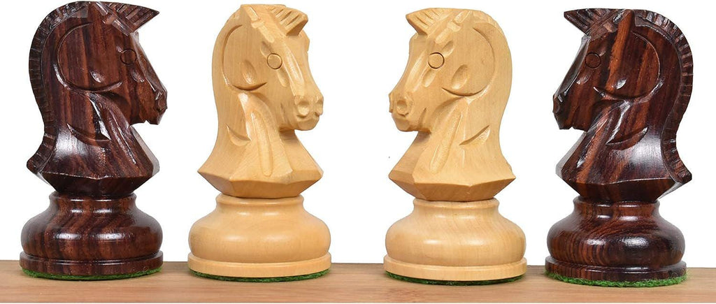 1970s' Dubrovnik Chess Pieces Only Set- Triple Weighted Rosewood - 3.8" King