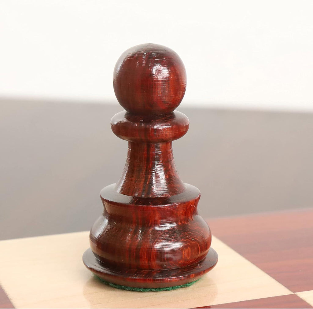 Chesscraftman -3.9" Russian Zagreb 59' Chess Set- Chess Pieces Only - Double Weighted Bud Rose Wood