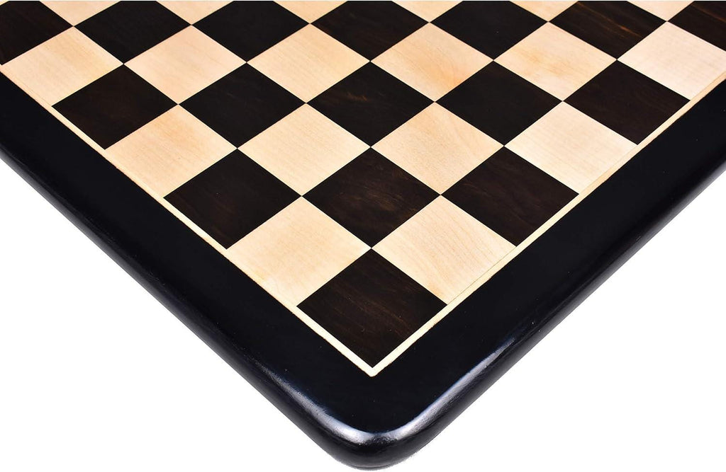 Chess Board 19 inches Large Solid Inlaid Ebony & Maple Wood Chess Board - Square of 50 mm