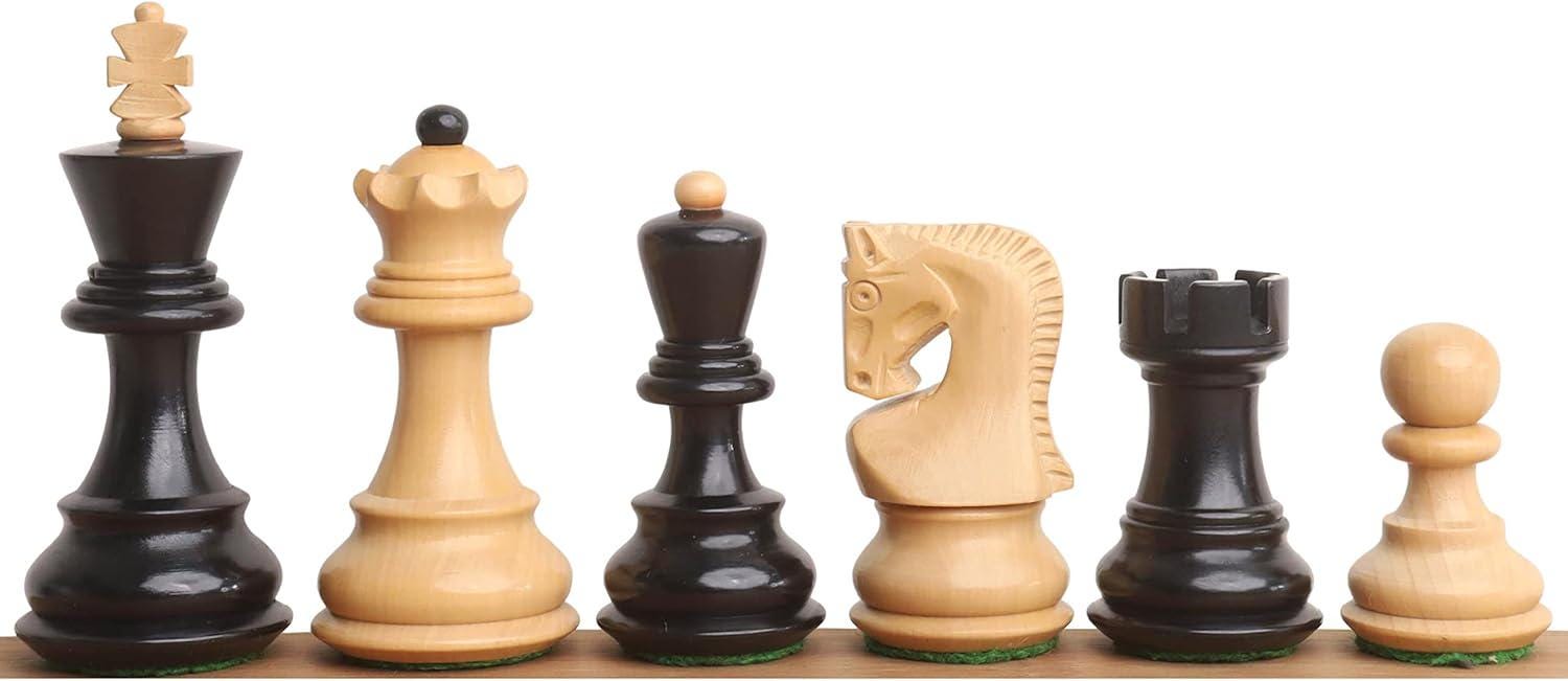 Handcrafted Russian Zagreb Chess Pieces – 2.6” Weighted Ebonised Boxwood Set | ChessCraftman