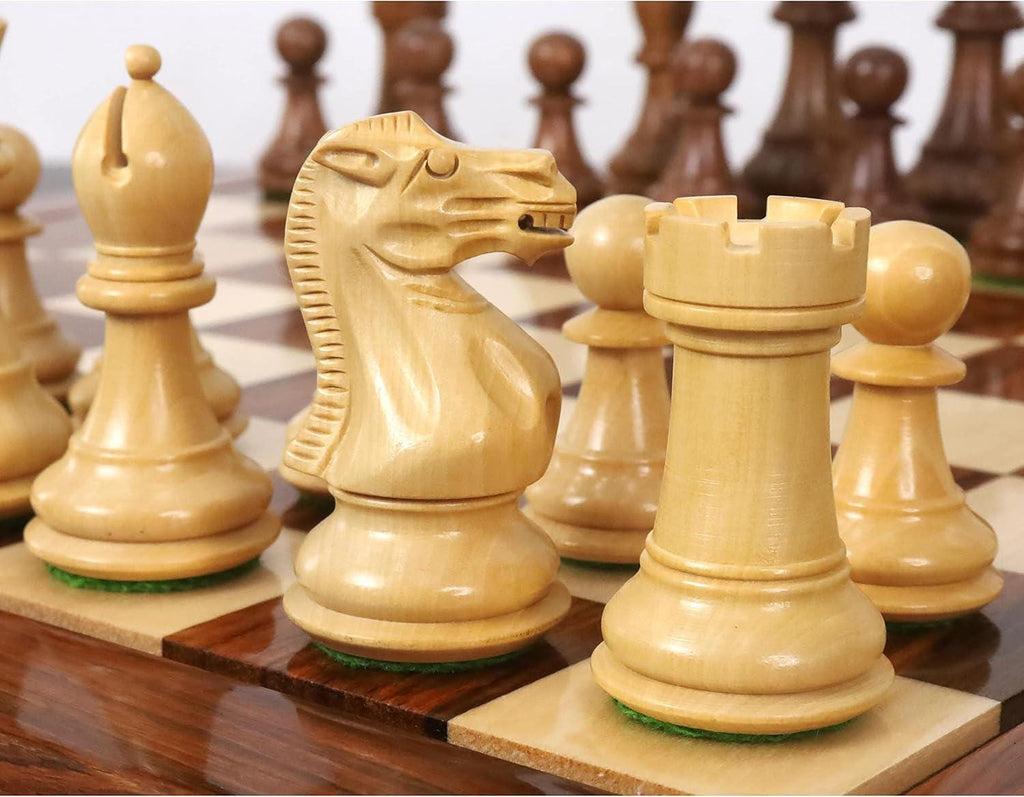 3" Professional Staunton Chess Pieces Only Set- Weighted Golden Rosewood