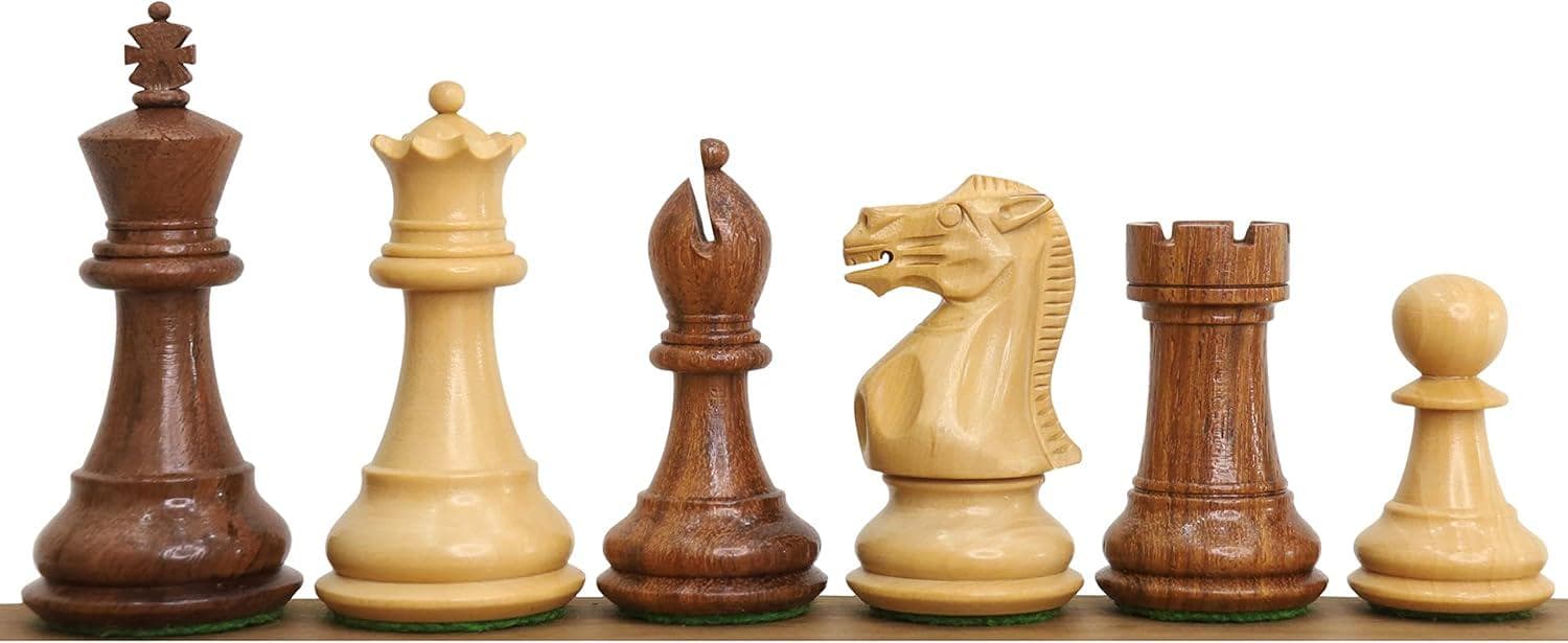 3" Professional Staunton Chess Pieces Only Set- Weighted Golden Rosewood