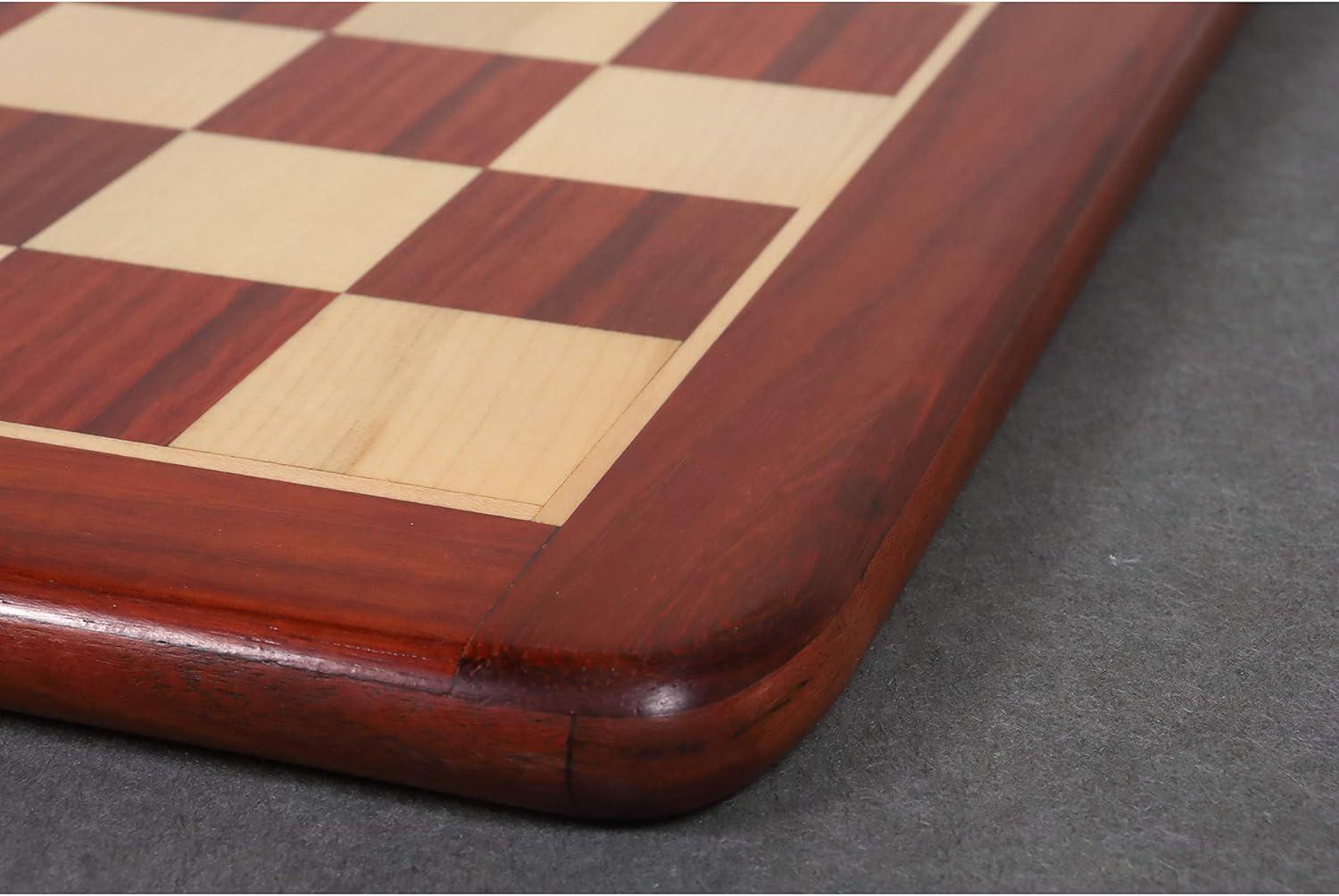 19" Bud Rosewood & Maple Wood Chess Board - 50 mm Square