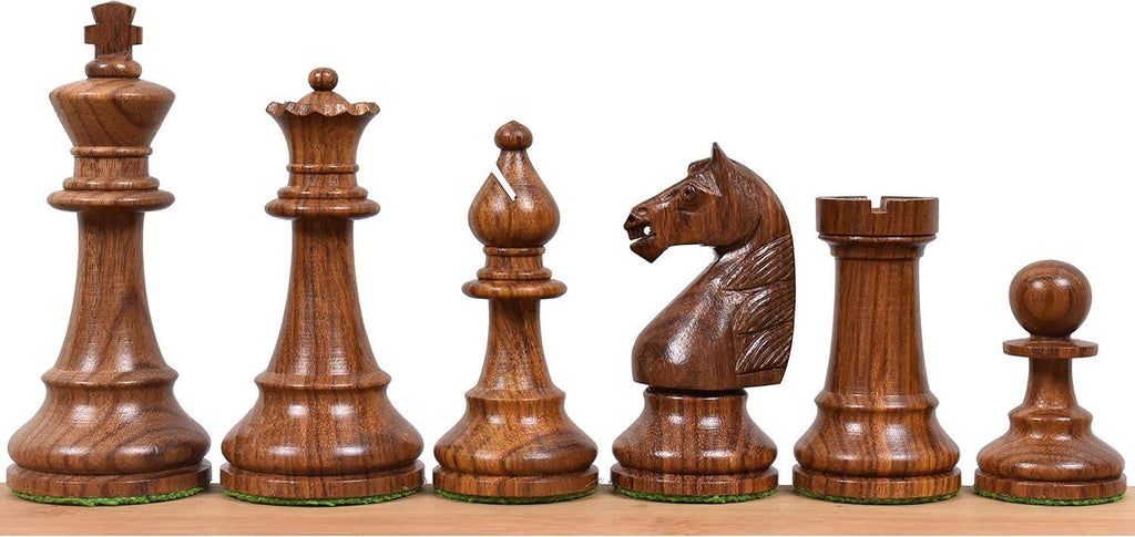 French Grandmaster's Staunton Chess Pieces Only Set- Golden Rosewood - 4.1" King