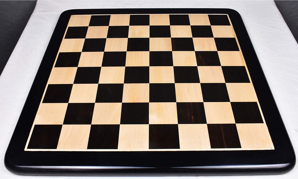 Chess Board 19 inches Large Solid Inlaid Ebony & Maple Wood Chess Board - Square of 50 mm