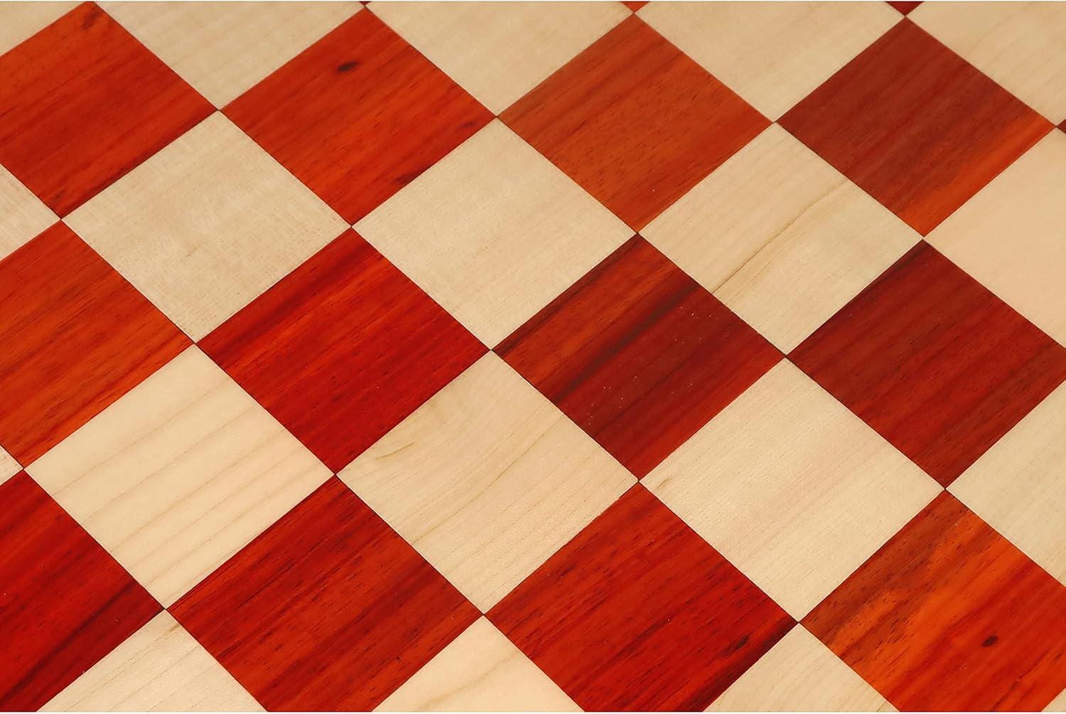 21" Bud Rosewood & Maple Chess Board - 50 mm Square- Algebraic Notations