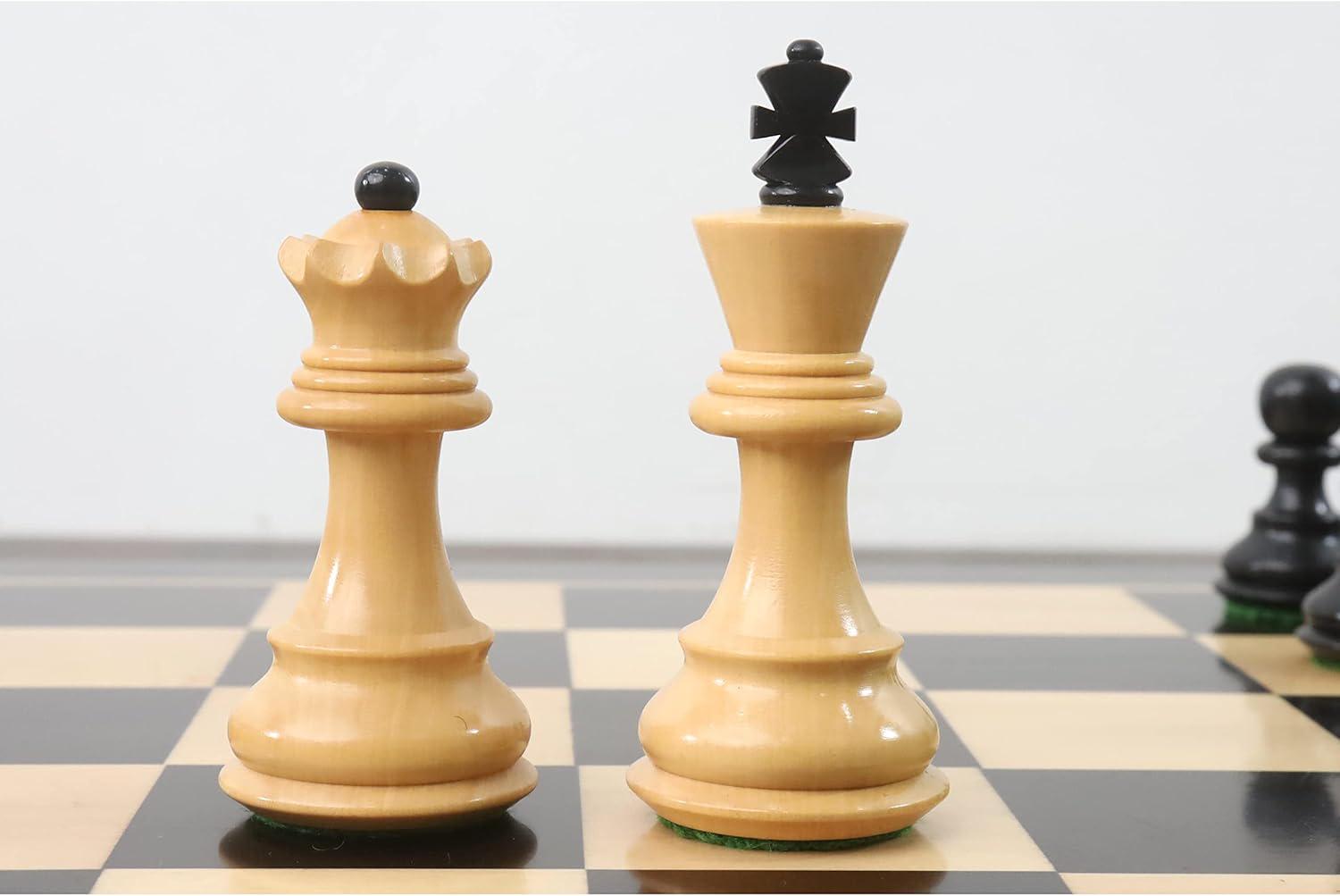 Handcrafted Russian Zagreb Chess Pieces – 2.6” Weighted Ebonised Boxwood Set | ChessCraftman
