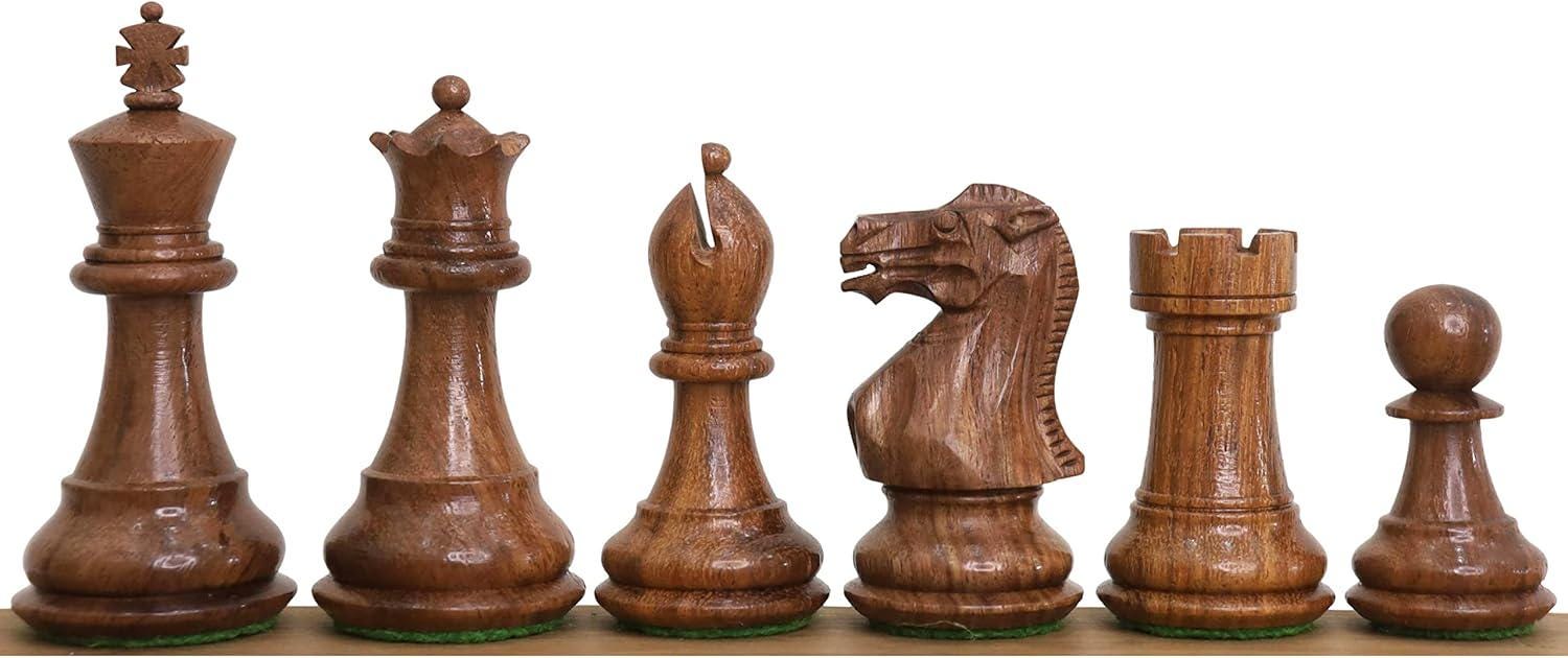 3" Professional Staunton Chess Pieces Only Set- Weighted Golden Rosewood