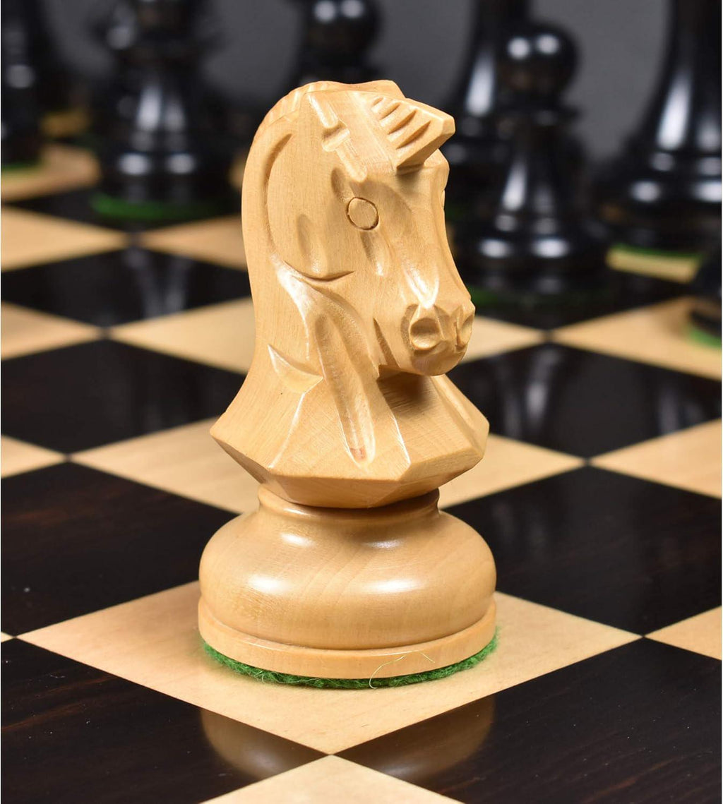 1970s' Dubrovnik Chess Pieces Only Set- Triple Weighted Ebony Wood - 3.8" King