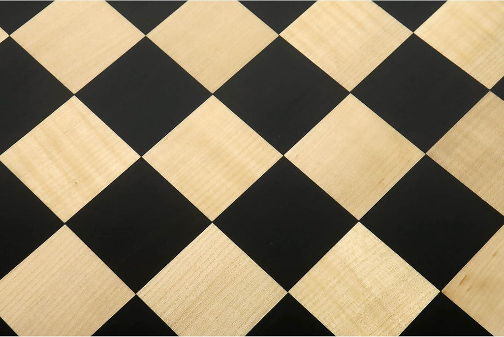 19" Ebony Wood & Maple Wood Chess Board - Square of 50 mm -Algebraic Notations