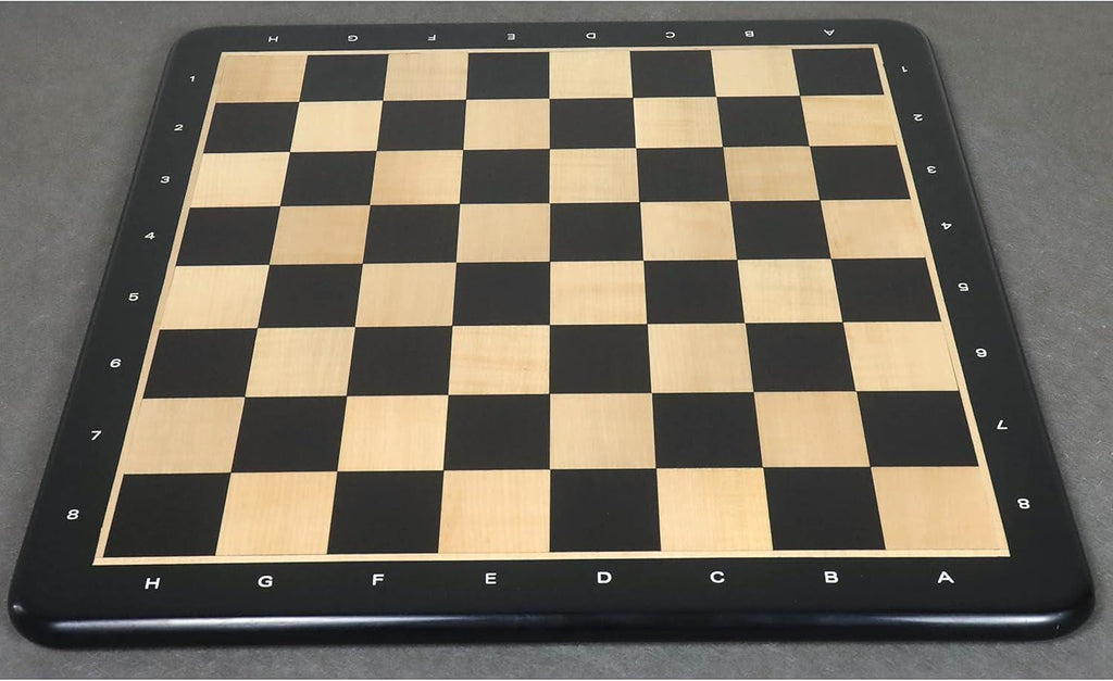 21" Ebony Wood & Maple Wood Chess Board - Square of 55 mm -Algebraic Notations